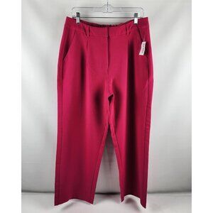 Old Navy Pants Women L-Petite Berry Fine Taylor Wide Leg Trousers 32x28 NWT